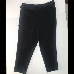 TORRID BLACK Belted Polyester Blend Tapered‎ Black Pants size 14